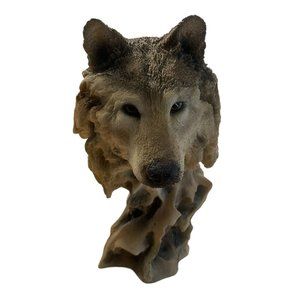 Mill Creek Studios Focused Prey Resin 3D Wolf Head Sculpture Realistic No Base